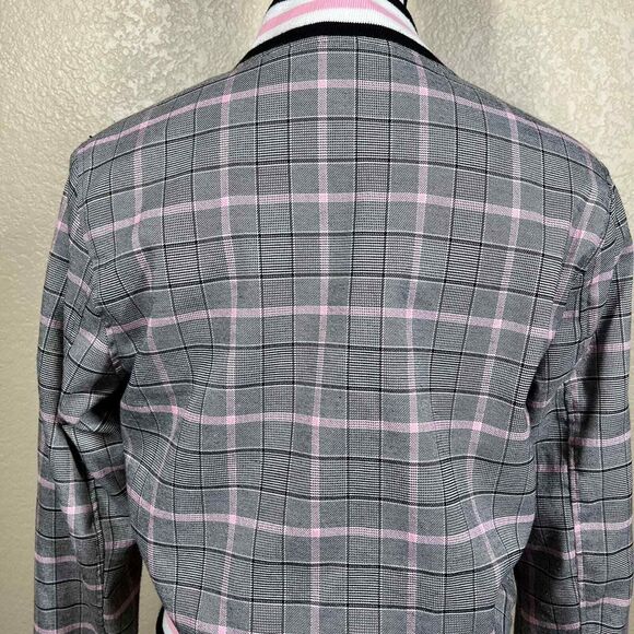 Charlotte Russe Gray bomber jacket zipper closure size M 90 baddie barbie - Picture 14 of 14